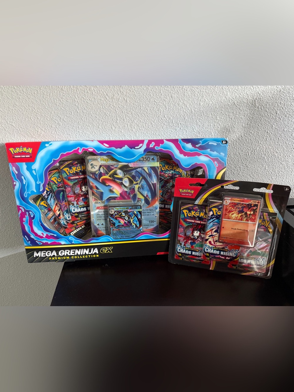 Pokemon Mega Greninja EX Premium Collection AND Chaos Rising Booster Packs